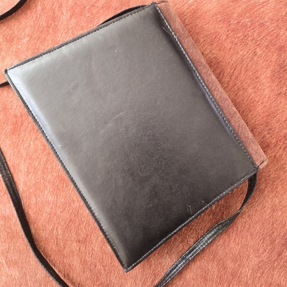 Vintage Brown and Green Suede / Leather Purse - Picture 8 of 11